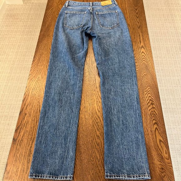 Denim Forum Aritzia The Nina Stovepipe Straight Leg Jeans Button Fly  Size 26 - Picture 6 of 13